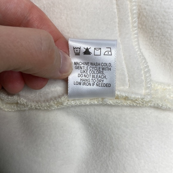 Masseys Cream Button Up Sherpa Jacket Size Small - Picture 10 of 10